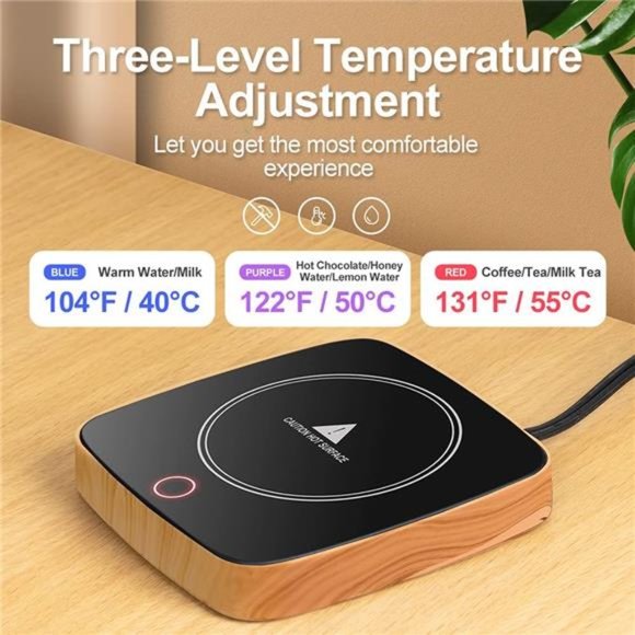 Coffee Mug Warmer Waterproof Smart Cup Warmer with 3 Temperature Setting - Picture 2 of 6